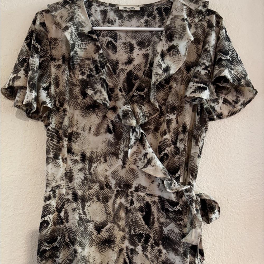 Miss Me ruffled wrap dress